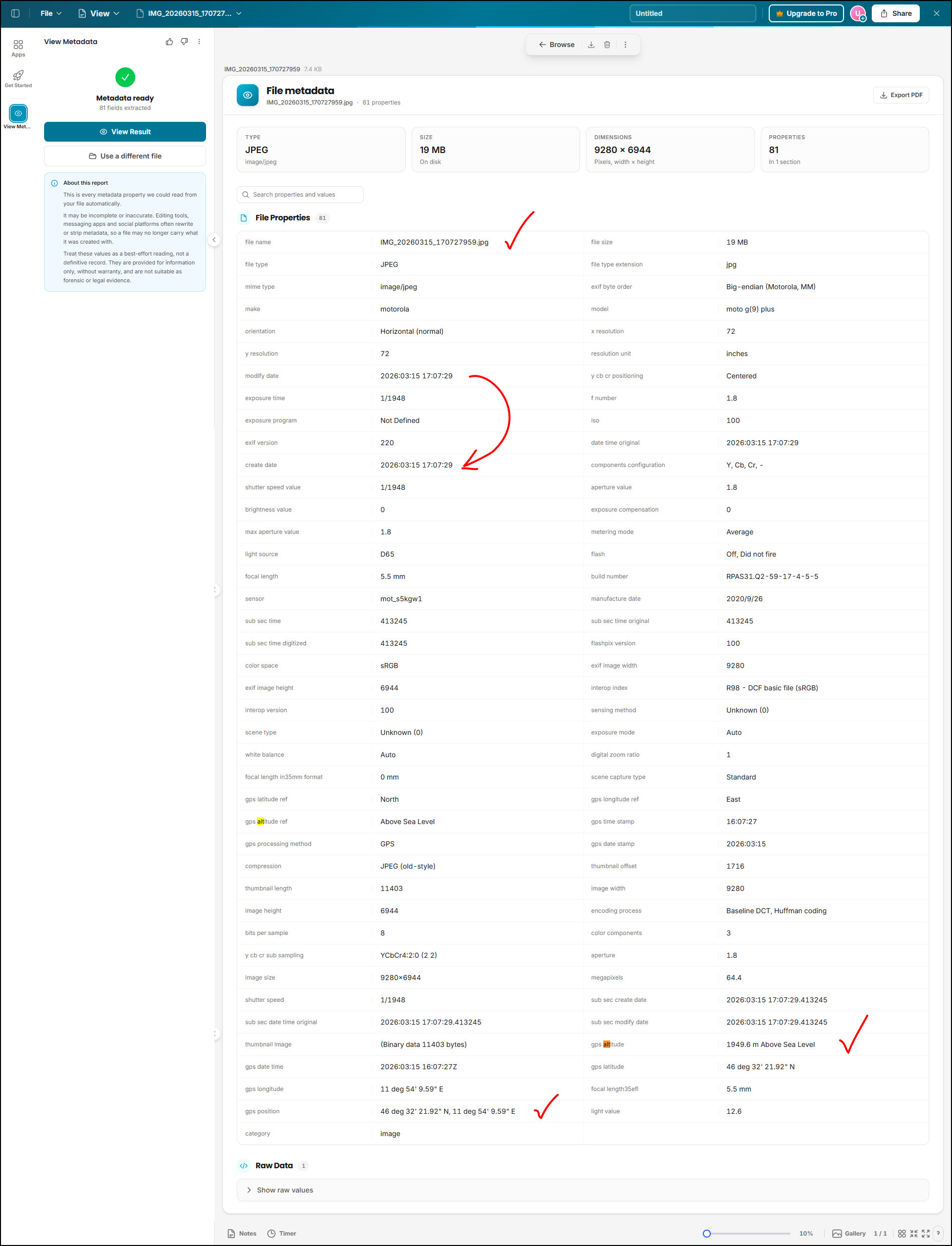 What is EXIF data