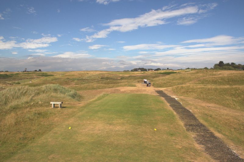 1st tee at Pennard Golf Club