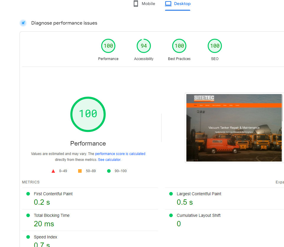 Sitetec Vacuum tanker servicing