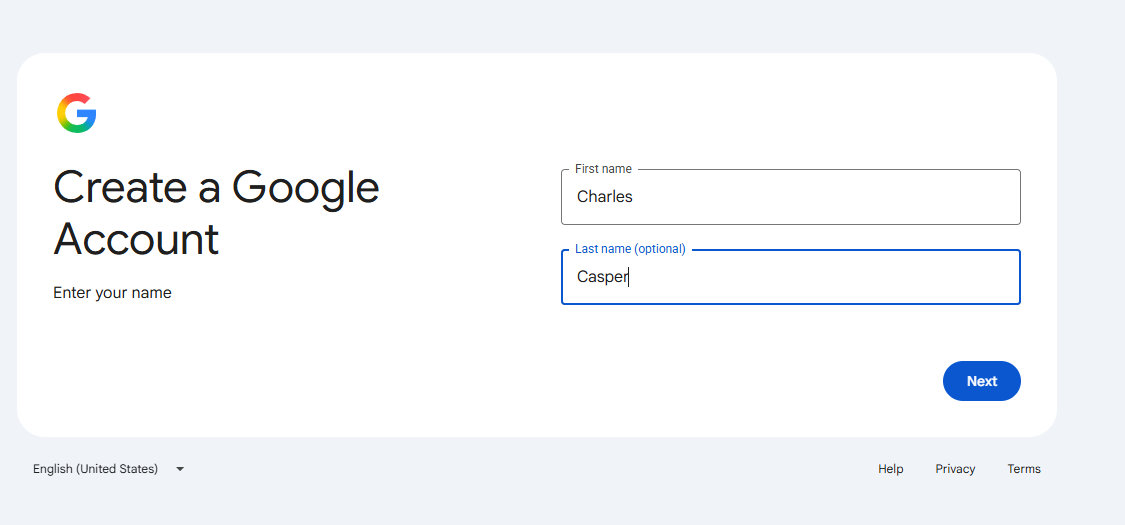 creating a Google account 01