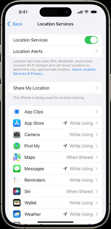 configure image location on iphone