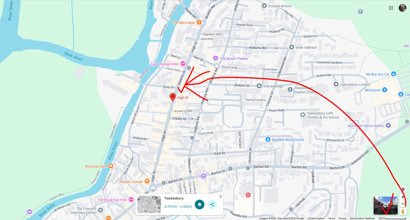 Start with this view of Google Maps
